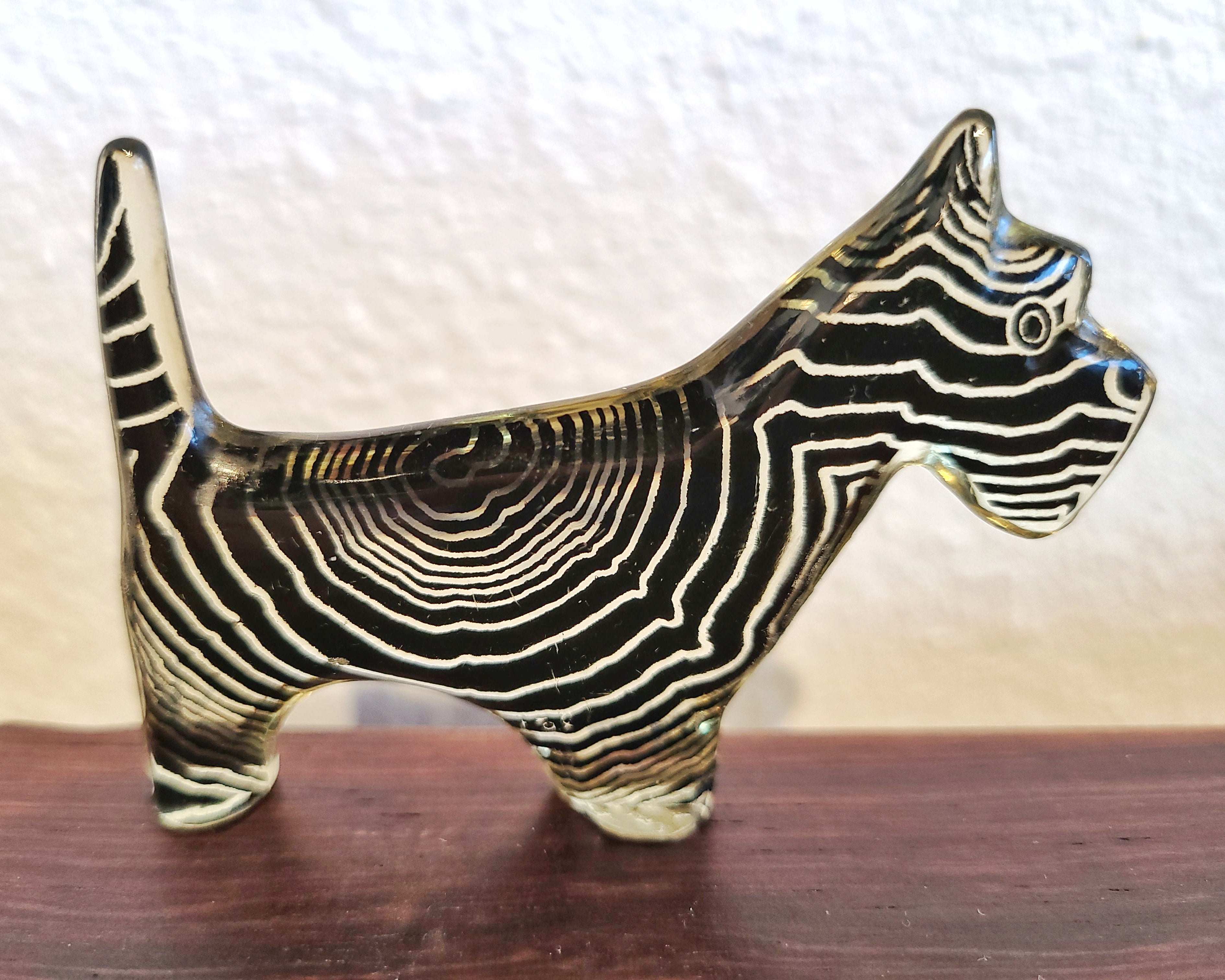OP ART SCOTTISH TERRIER BY ABRAHAM PALATNIK FOR SILON (BRAZIL)