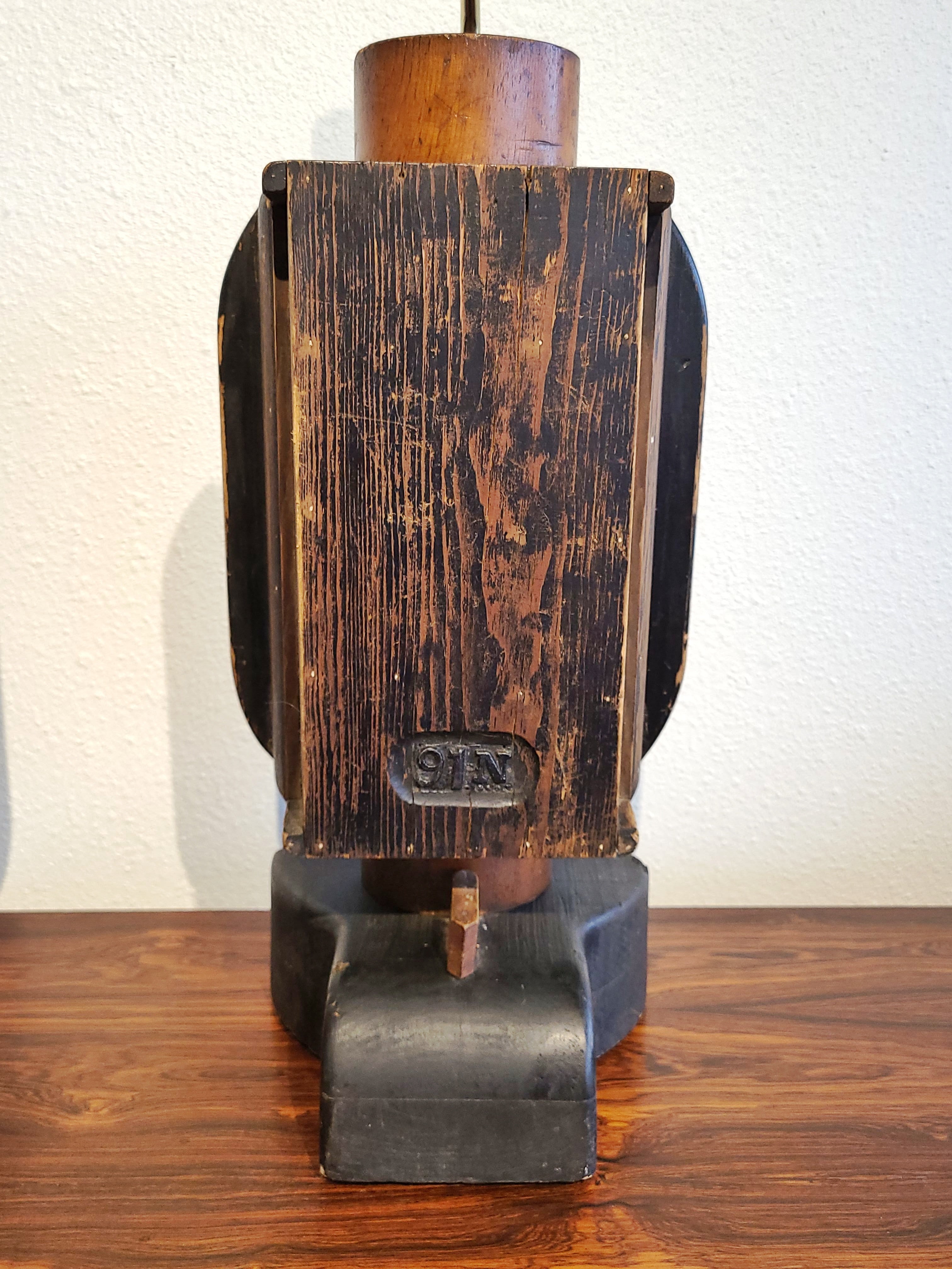 PAIR OF INDUSTRIAL FOUNDRY-MOLD TABLE LAMPS