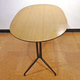 ITALIAN TRESTLE DINING TABLE OF TUBULAR STEEL AND LAMINATE ON PLYWOOD