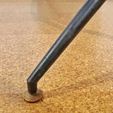ITALIAN TRESTLE DINING TABLE OF TUBULAR STEEL AND LAMINATE ON PLYWOOD