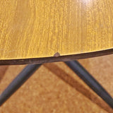 ITALIAN TRESTLE DINING TABLE OF TUBULAR STEEL AND LAMINATE ON PLYWOOD