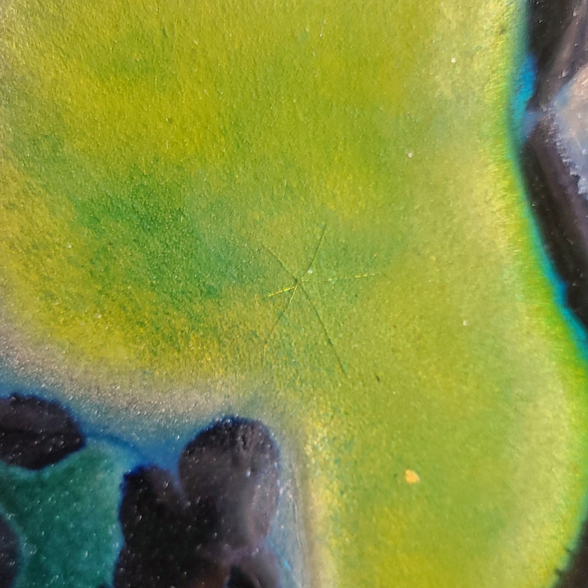 ENAMEL ON COPPER WALL PLATE BY UBALDO CINCIARINI FOR STUDIO CELLINI RAME d'ARTE PESARO