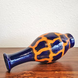ORANGE AND BLUE JASBA KERAMIK VASE Nr. 1162/30 (1960s)