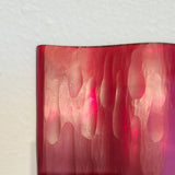 DEEP RED BATTUTO CYCLONE ART GLASS VASE
