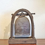 ANTIQUE KAREN HILL TRIBE ELEPHANT BELL AND STAND (THAILAND)