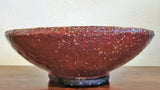 CHINESE EARTHENWARE CENTERPIECE BOWL WITH OXBLOOD GLAZE (13.25")
