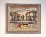 VILLAGE HARBORSCAPE BY JULES DUFFART (1960s)