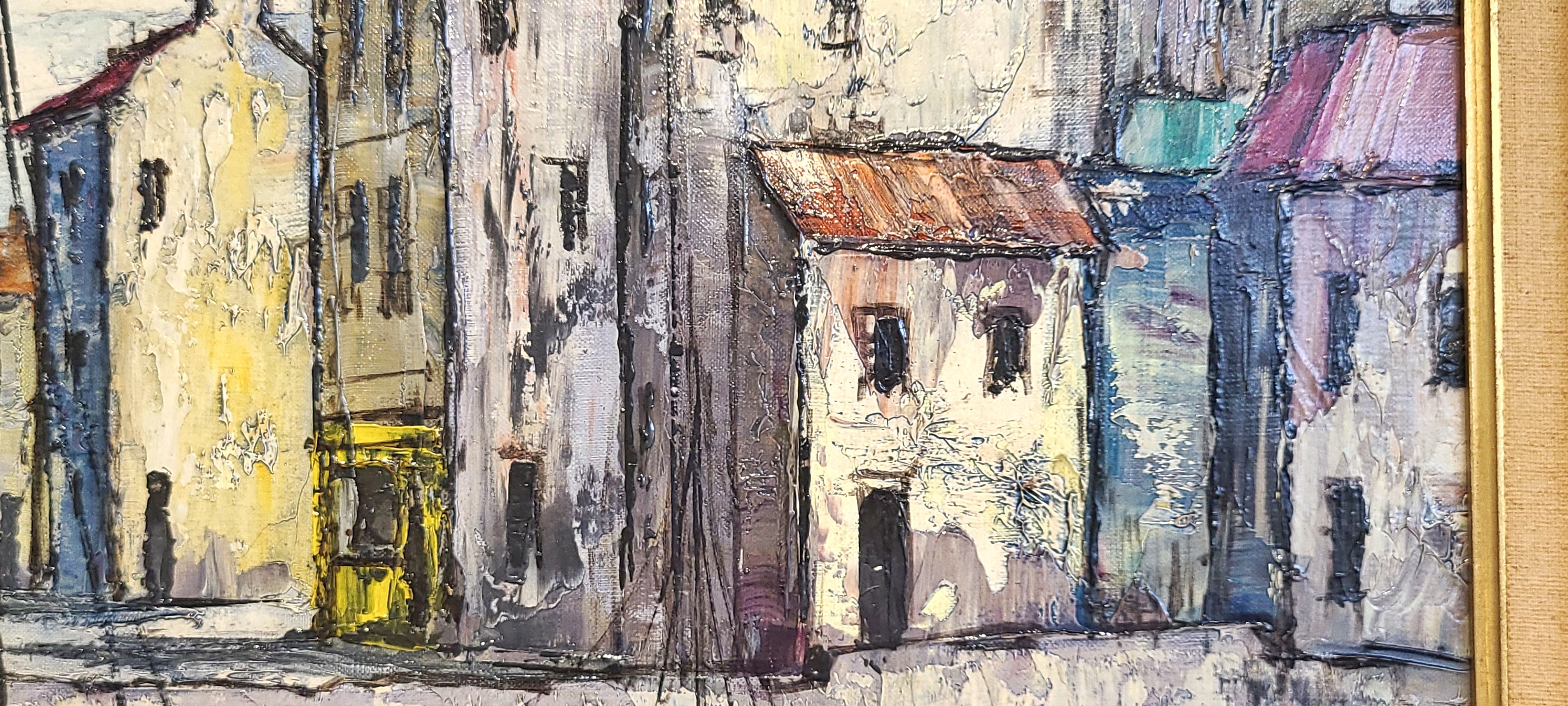 VILLAGE HARBORSCAPE BY JULES DUFFART (1960s)