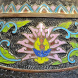 CHINOISERIE CLOISONNE TABLE LAMPS (PAIR)