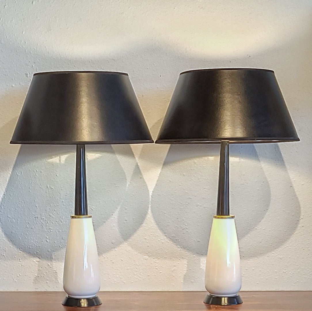 ’50s ÜBELACKER KERAMIK BLACK AND WHITE TABLE LAMPS 2016/25