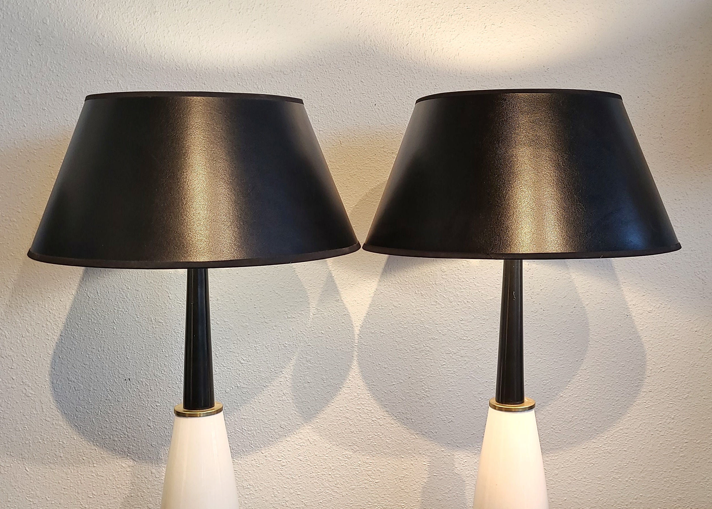 ’50s ÜBELACKER KERAMIK BLACK AND WHITE TABLE LAMPS 2016/25