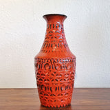 TALL BAY KERAMIK RELIEF DÉCOR VASE Nr. 606/30 (B)