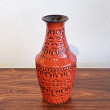 TALL BAY KERAMIK RELIEF DÉCOR VASE Nr. 606/30 (B)