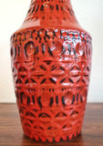 TALL BAY KERAMIK RELIEF DÉCOR VASE Nr. 606/30 (B)