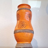 SHAPELY ORANGE BITOSSI VASE DESIGNED BY ALDO LONDI FOR RAYMOR