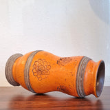 SHAPELY ORANGE BITOSSI VASE DESIGNED BY ALDO LONDI FOR RAYMOR