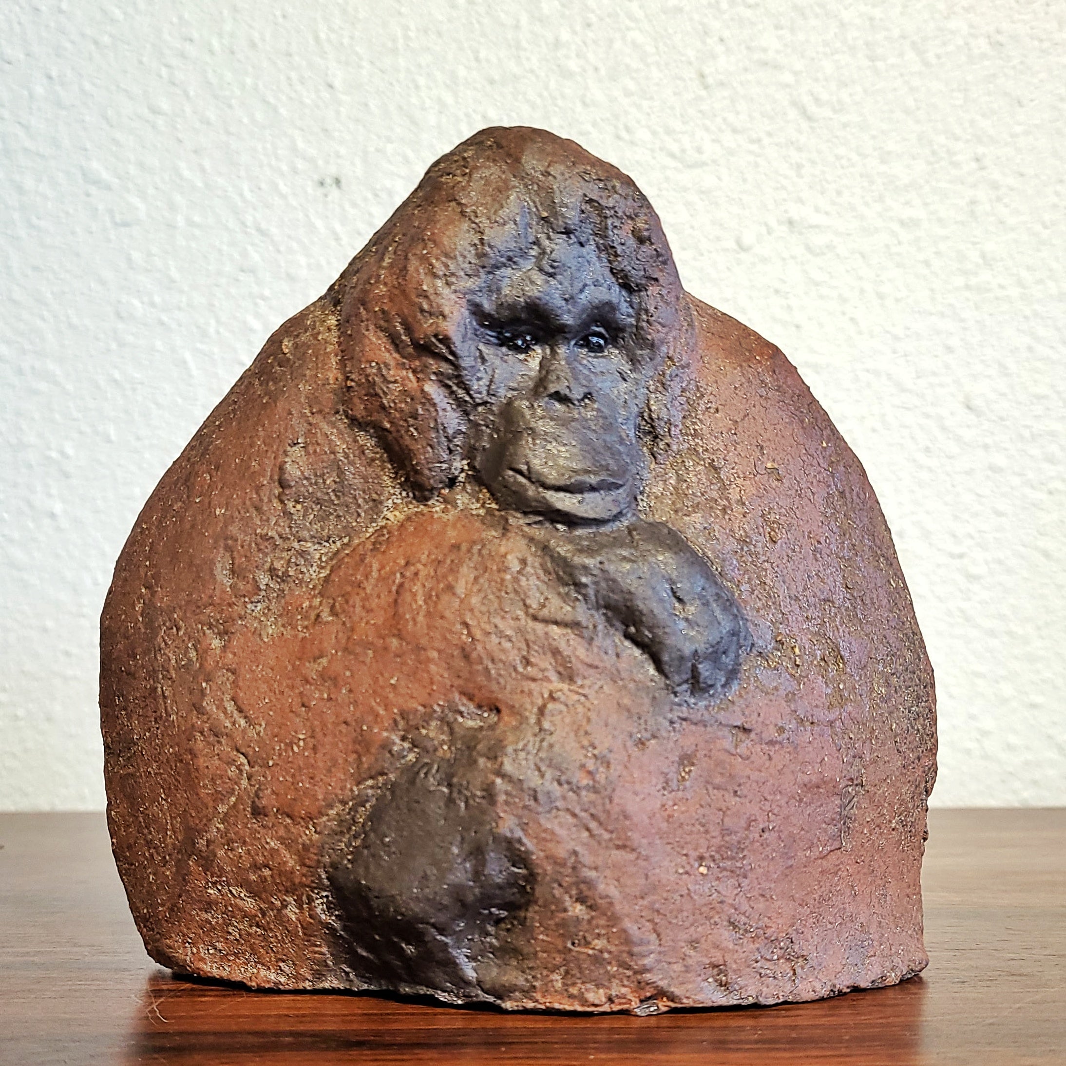 GERMAN STUDIO POTTERY GORILLA SCULPTURE