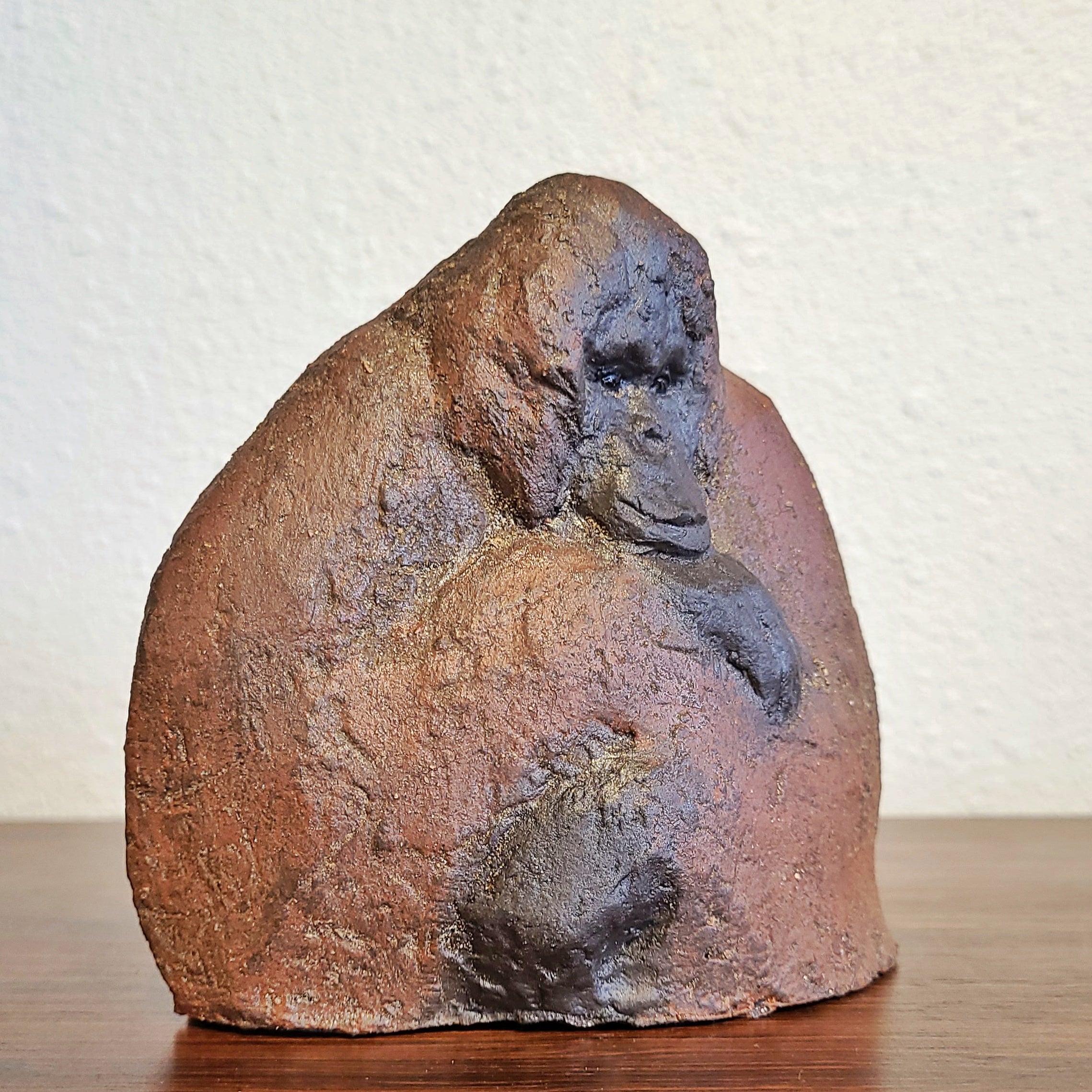 GERMAN STUDIO POTTERY GORILLA SCULPTURE