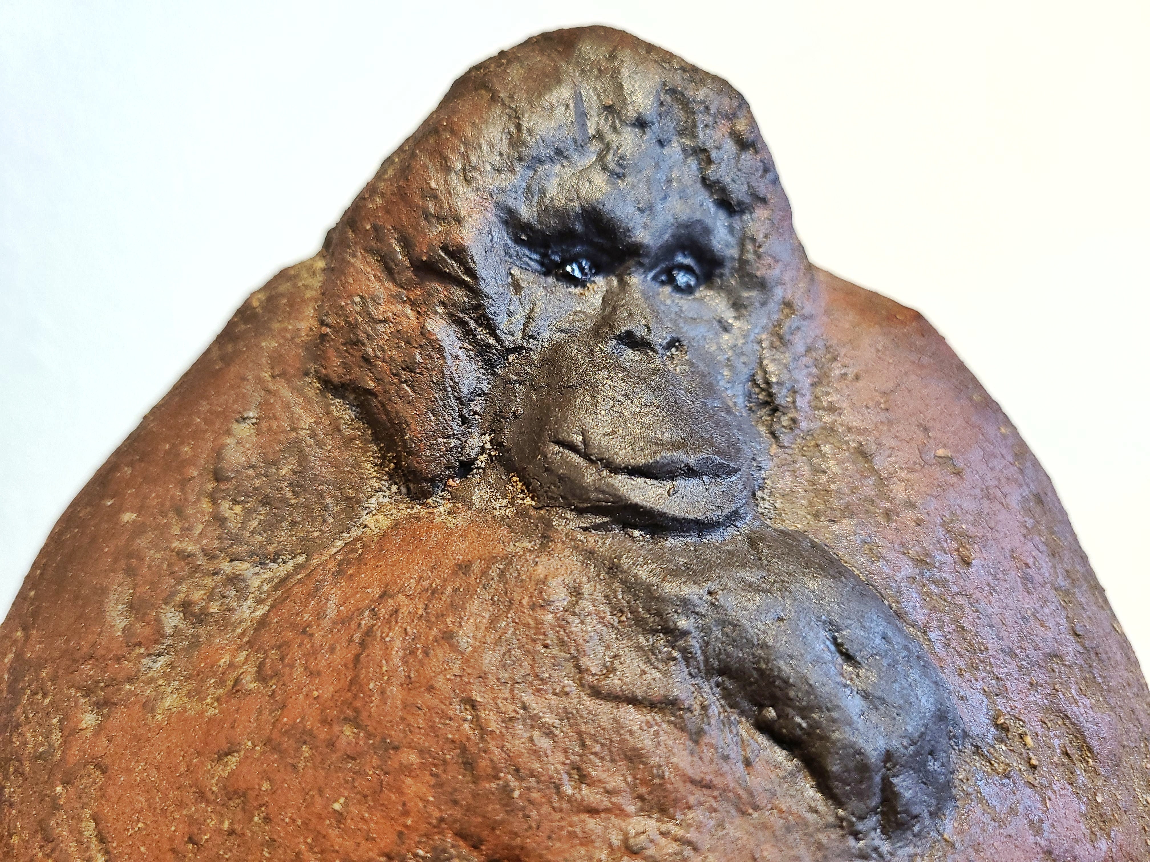 GERMAN STUDIO POTTERY GORILLA SCULPTURE