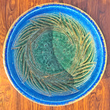 LARGE BITOSSI CENTERPIECE BOWL WITH GOLDEN FISH MOTIF