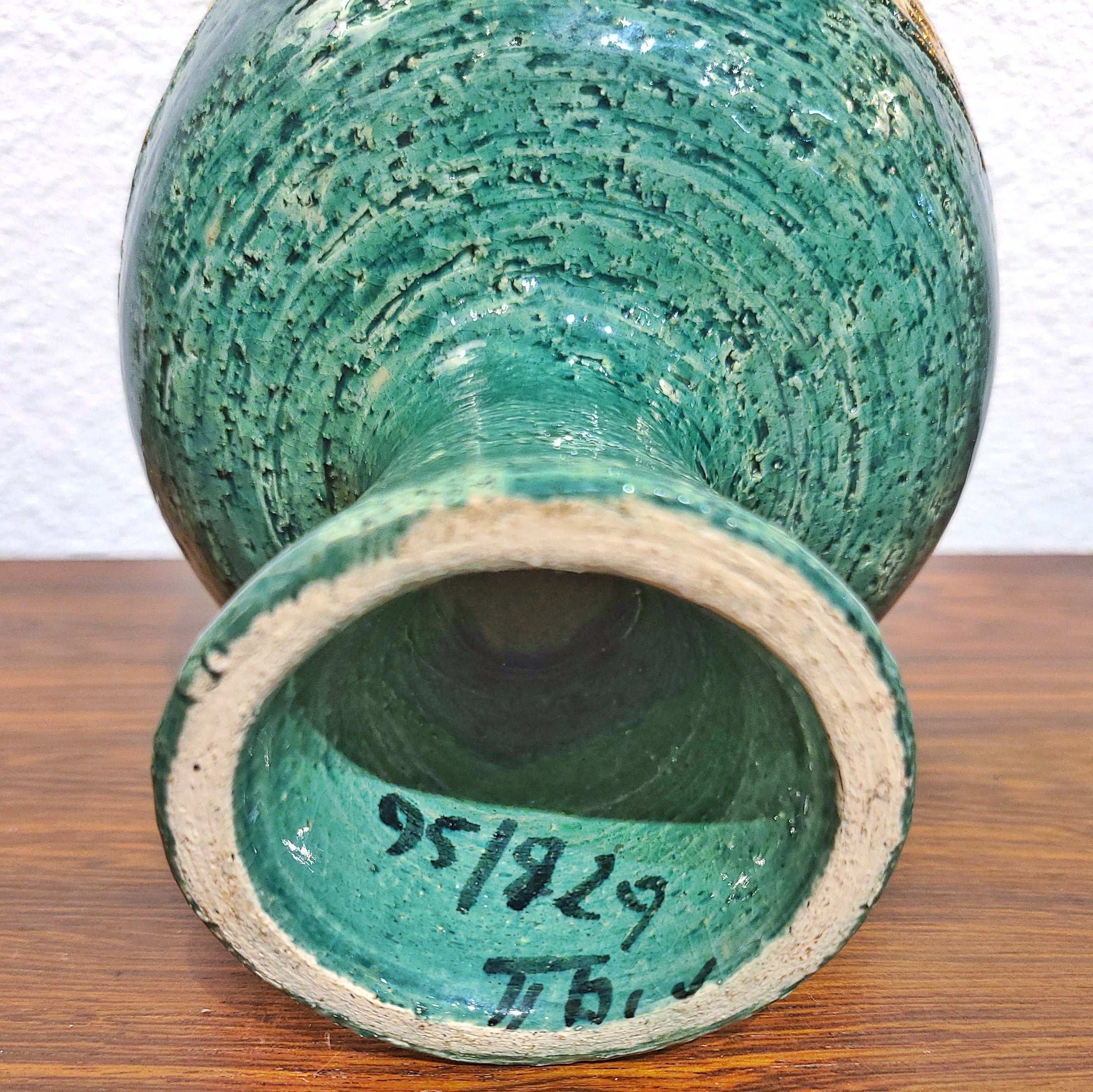 BITOSSI CHALICE/COMPOTE WITH GOLDEN FISH MOTIF