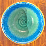 BITOSSI CHALICE/COMPOTE WITH GOLDEN FISH MOTIF