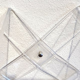 VINTAGE LUCITE STOOL WITH TEXTURED VINYL UPHOLSTERY