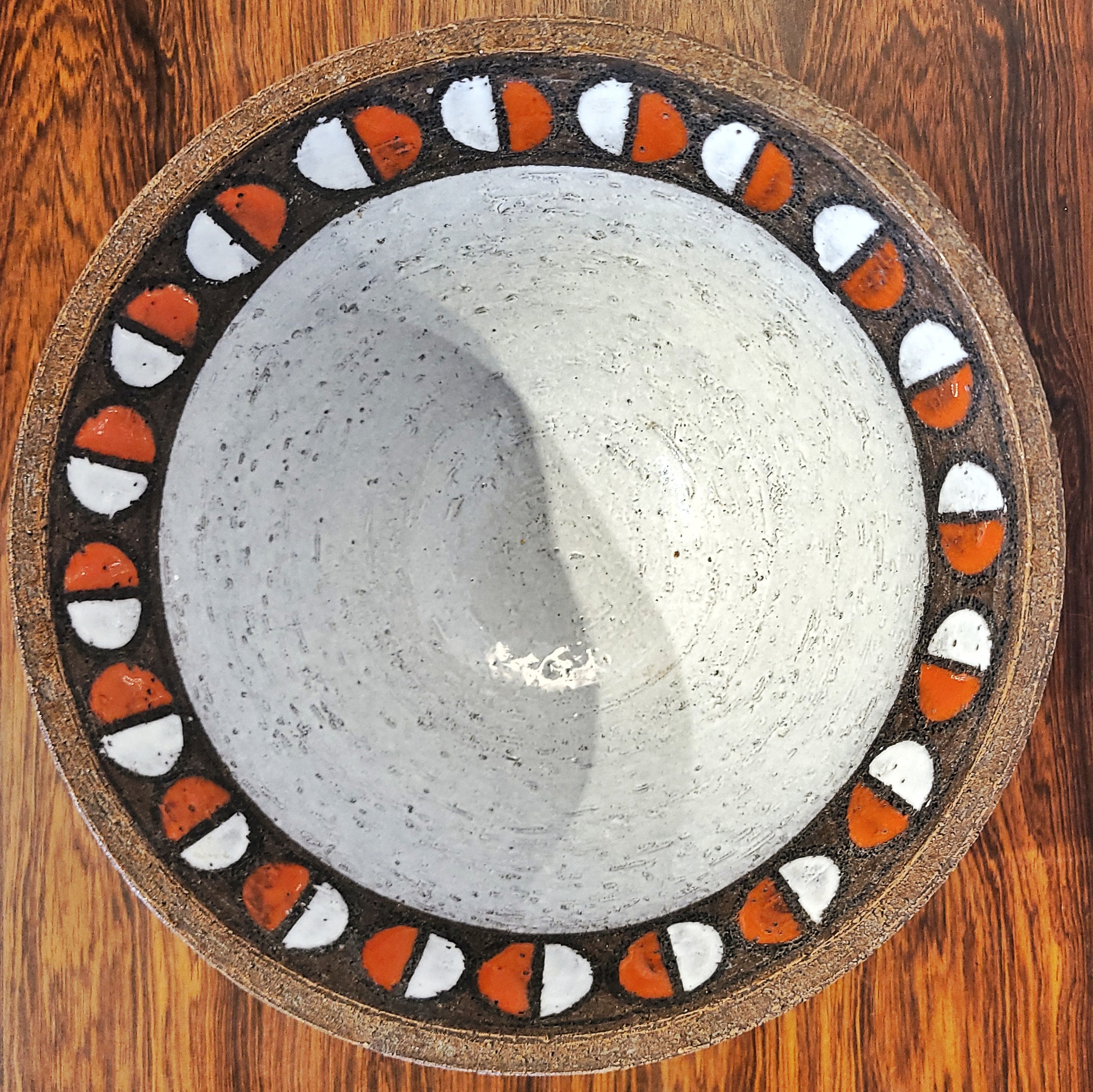 LARGE BITOSSI CERAMIC BOWL WITH SEMICIRCLES
