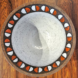 LARGE BITOSSI CERAMIC BOWL WITH SEMICIRCLES