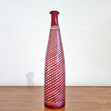 ANTIQUE MOUTH-BLOWN BOTTLE WITH ENAMEL DÉCOR (VICTORIAN?)