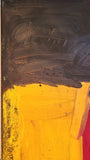 MINIMALIST COMPOSITION - ACRYLIC ON CANVAS SIGNED ELISABETH HASLBERGER (1970s)