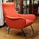 1950s ITALIAN LOUNGE CHAIR IN THE STYLE OF MARCO ZANUSO