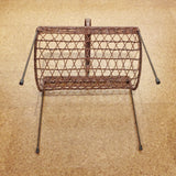 1950s WICKER MAGAZINE CADDY (ITALIAN)