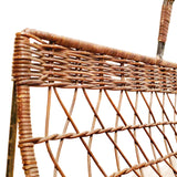 1950s WICKER MAGAZINE CADDY (ITALIAN)