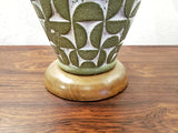 1960s SCULPTED GEOMETRIC RELIEF TABLE LAMPS