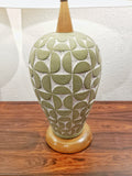 1960s SCULPTED GEOMETRIC RELIEF TABLE LAMPS