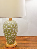 1960s SCULPTED GEOMETRIC RELIEF TABLE LAMPS