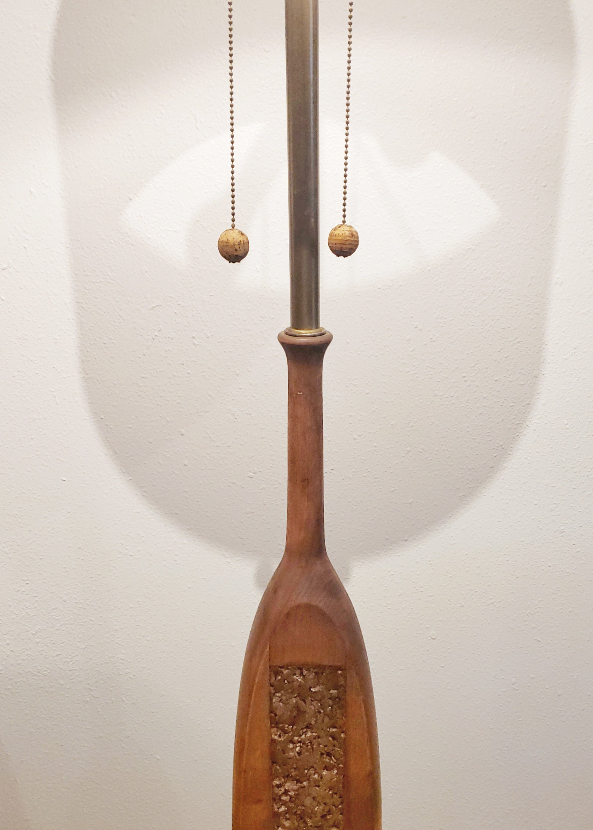 CORK AND WALNUT FLOOR LAMP