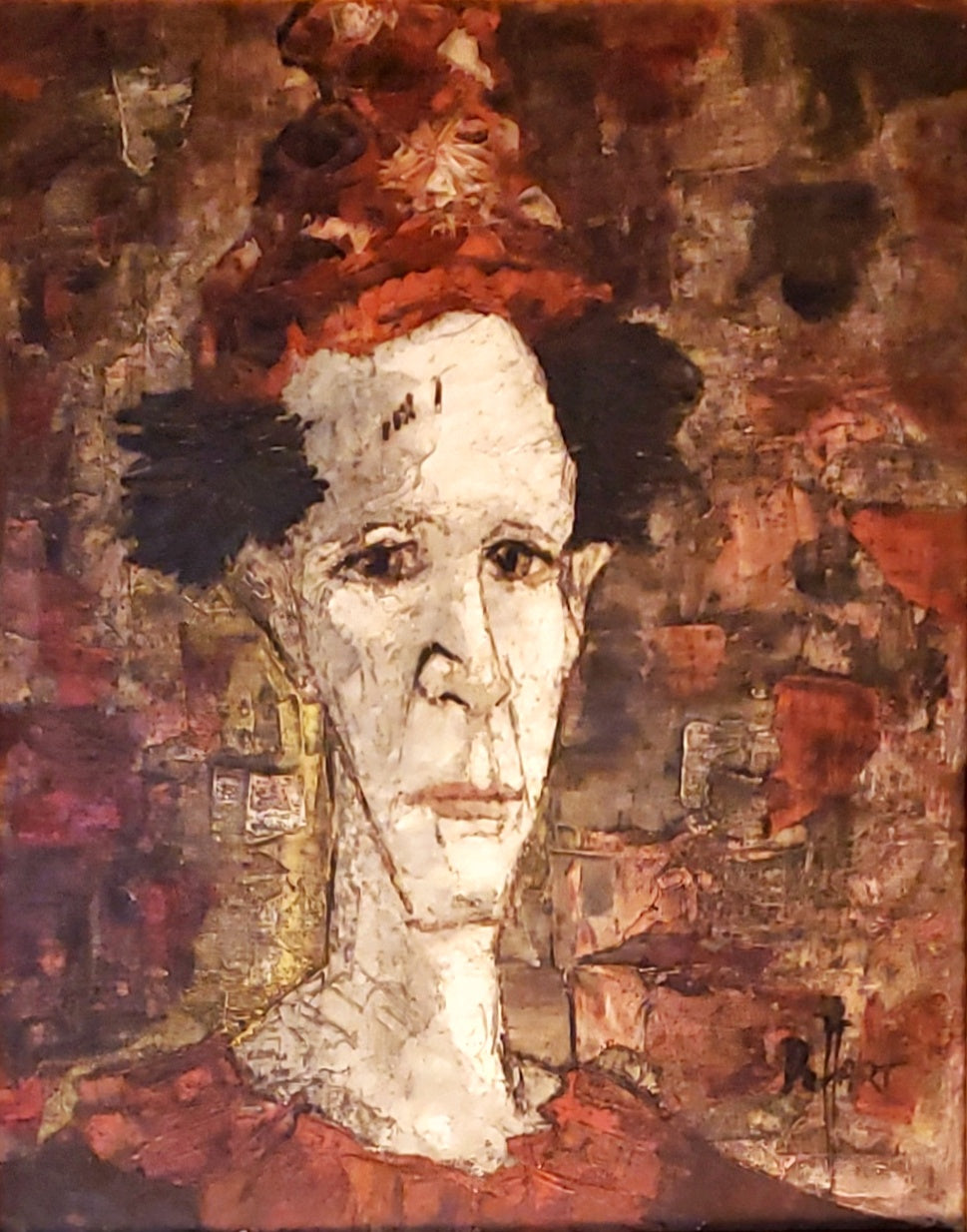 ‘PIERROT’ BY JULES DUFFART IN THE STYLE OF BUFFET (1950s)