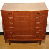 BOW-FRONT CHEST OF DRAWERS