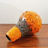 KREUTZ KERAMIK ORANGE/BLACK FAT-LAVA JUG VASE 201 (23.5 cm)