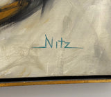 MODERN DANCE ENSEMBLE OIL-ON-CANVAS SIGNED “NITZ” (1950s)