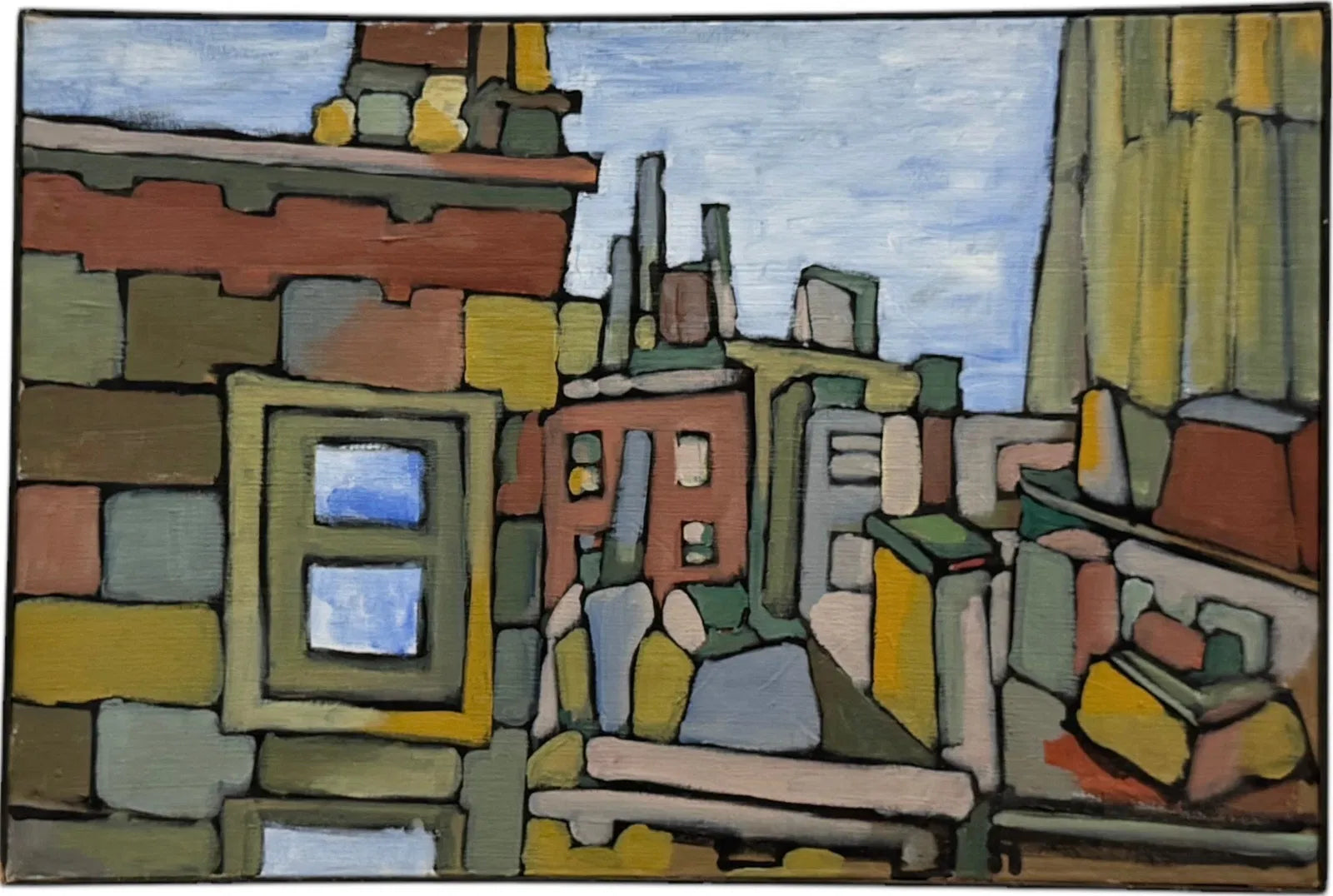 MODERNIST ROOFTOP CITYSCAPE (1960s)