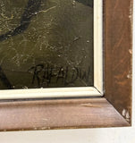 OIL-ON-BOARD CASTLE EXTERIOR SIGNED “RAFALOW” (1965)