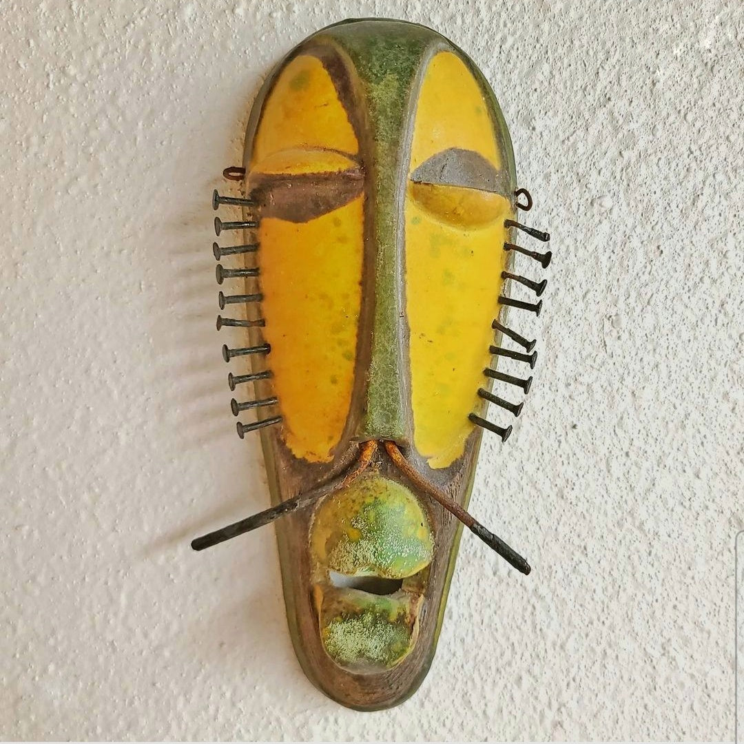 RARE ENZO BORGINI TRIBAL MASK FOR ALVINO BAGNI