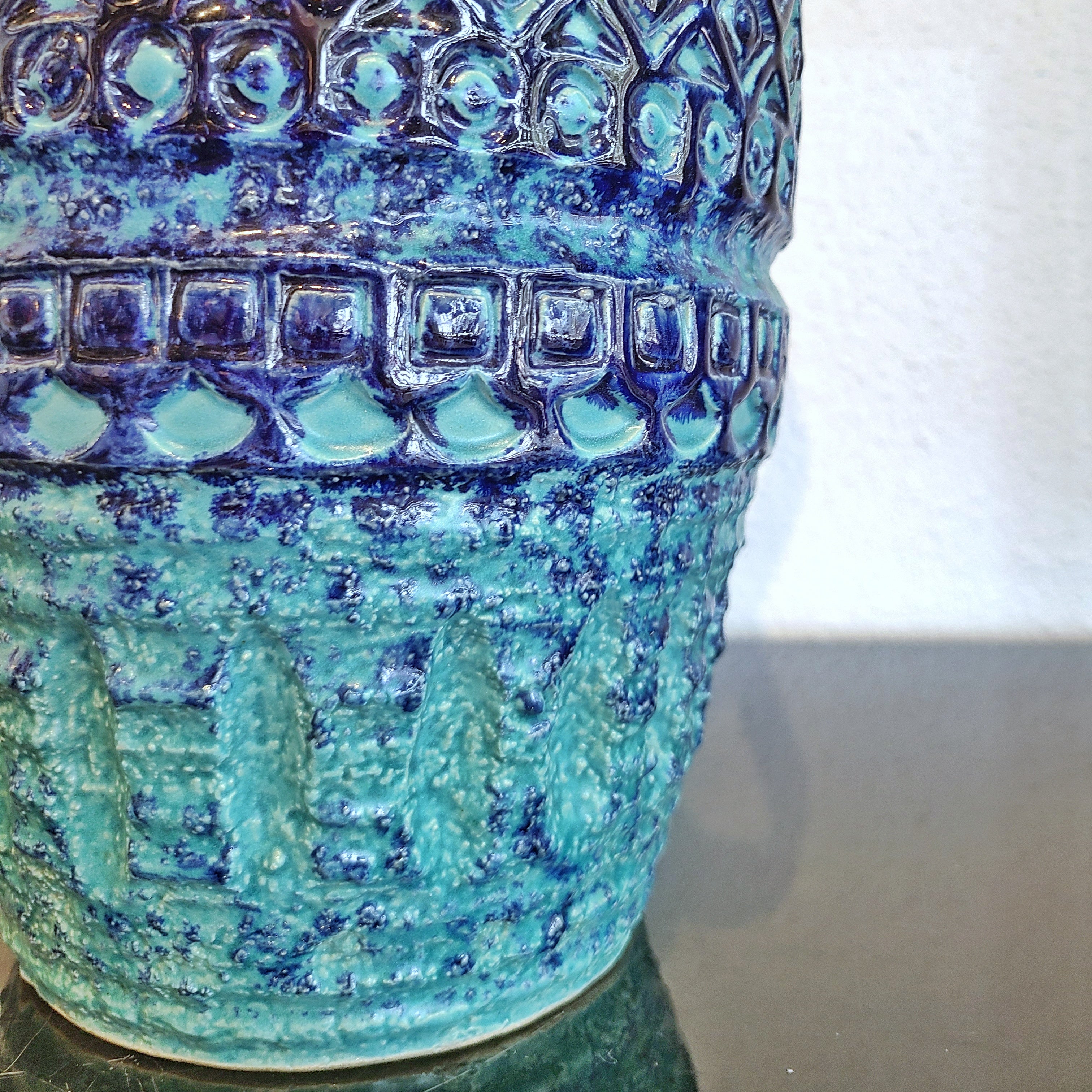 BLUE SPARA AMPHORA STYLE FLOOR VASE Nr. 555/42