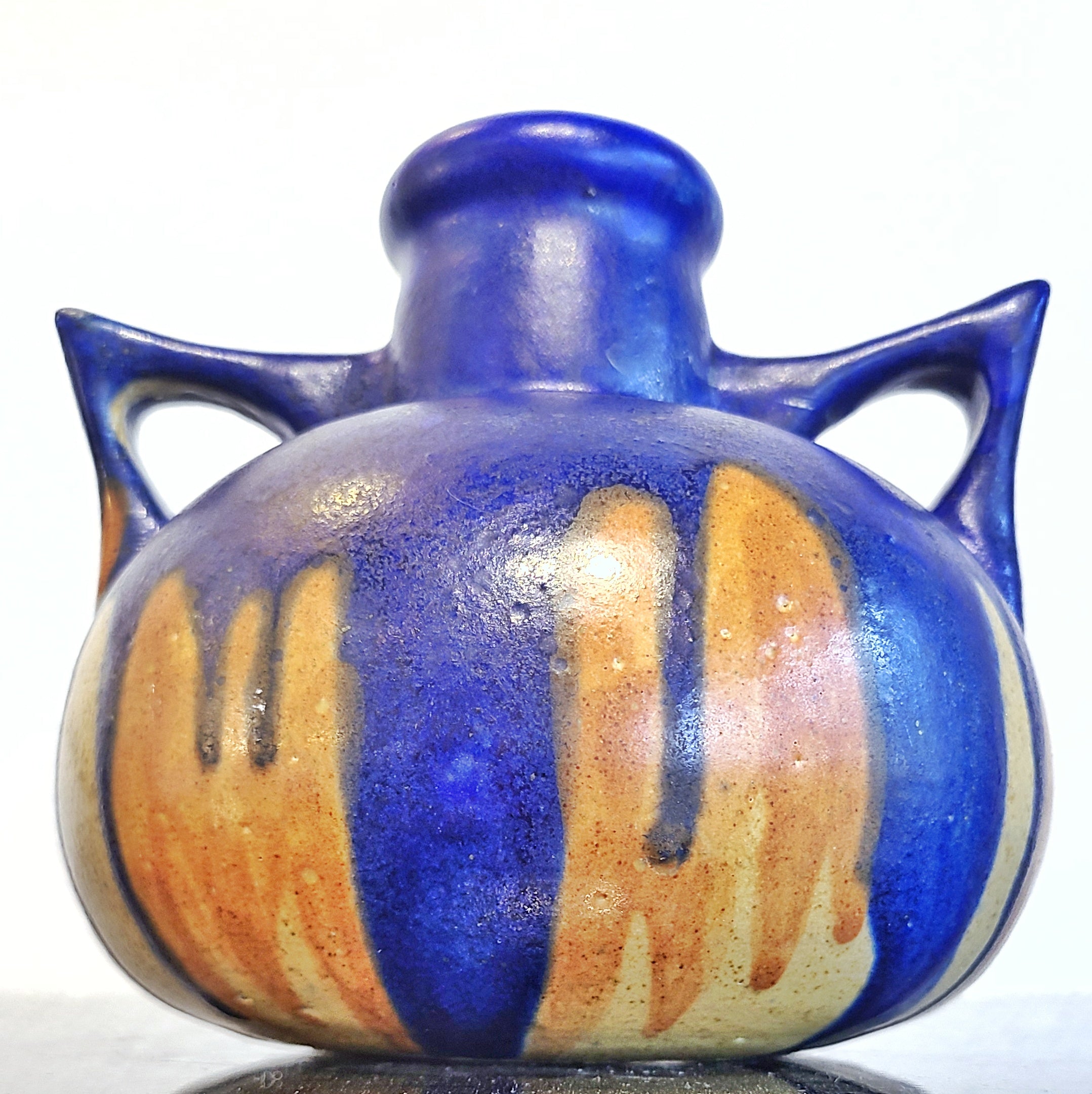 FRENCH ART DECO AMPHORA STYLE VASE SIGNED “JEB”