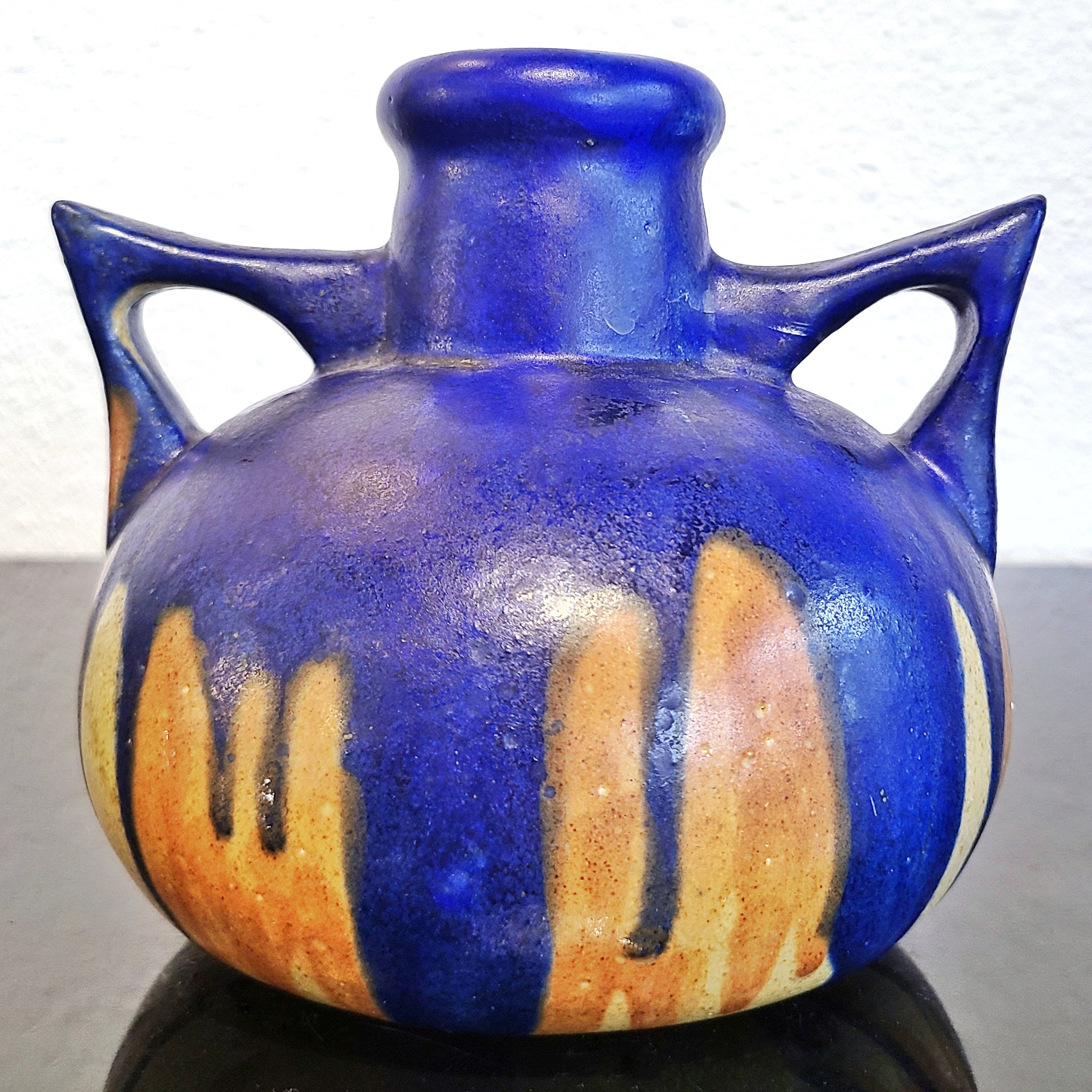 FRENCH ART DECO AMPHORA STYLE VASE SIGNED “JEB”