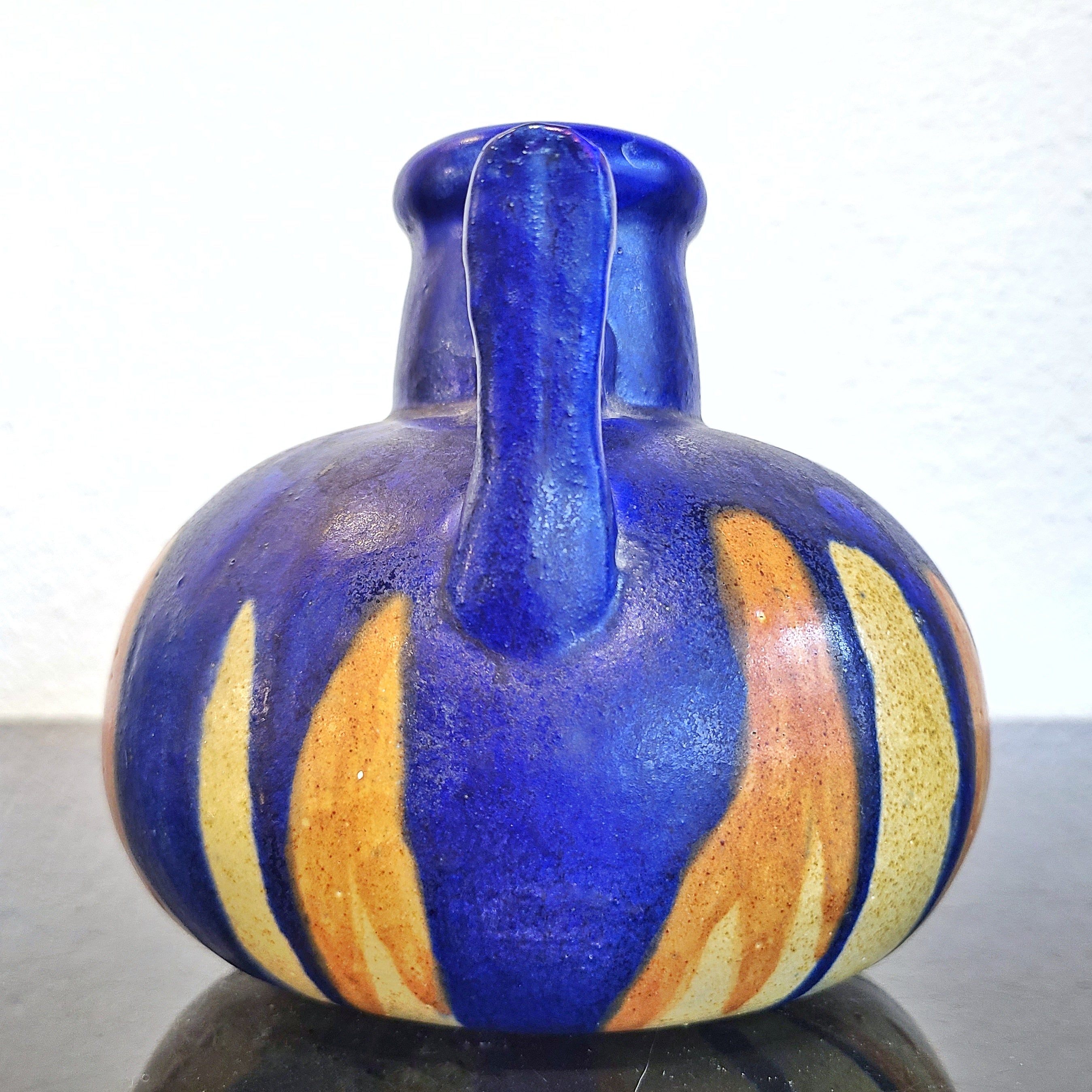 FRENCH ART DECO AMPHORA STYLE VASE SIGNED “JEB”