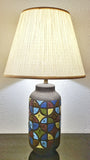 HAND THROWN AND DECORATED ALVINO BAGNI TABLE LAMP